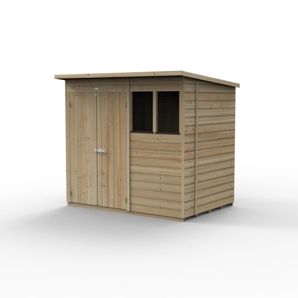 Beckwood 7×5 Pent Shed – 2 Windows – Double Door 5013053204122 2